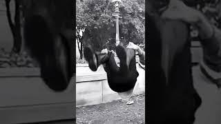 Parkour frontflip outdoors