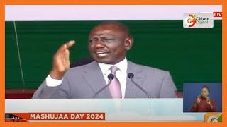 President William Ruto’s 2024 Mashujaa Day celebrations speech at Kwale Stadium in Kwale