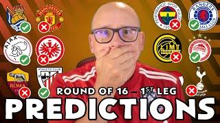 2024/25 EUROPA LEAGUE ROUND OF 16 - 1st LEG PREDICTIONS