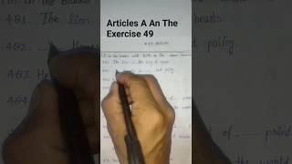 Use of Articles A An The Exercise 49| #trending #shortvideo #viral #youtubeshorts #shorts