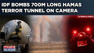 IDF Blows Up Hamas' 700M Long Tunnel Network In Rafah| Massive Bombardment On Cam| Watch Video