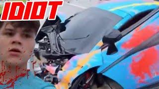 Idiot Streamer Jack Doherty Crashes Super Car & Gets Fired