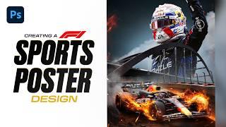 Creating a F1 Sports Poster | Photoshop Tutorial - Let's Create EP8