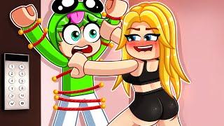 TRAPPED in a GIRLS ONLY ELEVATOR with my CRAZY FAN GIRL in Roblox!