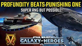 PROFUNDITY BEATS PUNISHING ONE! Super RNG Dependent Counter | SWGOH