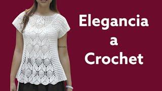 TEJI BLUSA A CROCHET DE FLORES EN CASCADA PARTE #1  TODO EN CROCHET