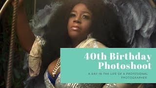 Behind the scenes of a 40th birthday photoshoot for a Goddess