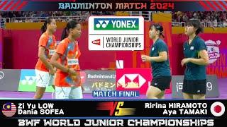 FINAL | Low/Sofea (MAS) vs Hiramoto/Tamaki(JPN) | BWF World Junior Championships 2024