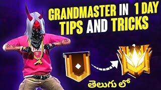 One day gold to grandmaster ranked match new pro tips and tricks in free fire in Telugu