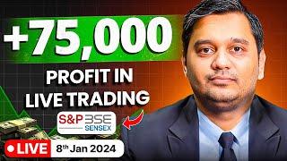 Live Intraday Trading | SENSEX | Expiry Scalping |  Vijay Thakare | January 8th |