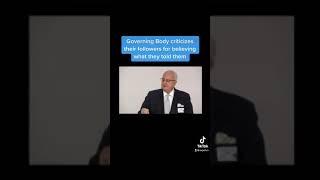 Governing Body member criticizes Witnesses for believing what ￼they told them. - TikTok Shorts