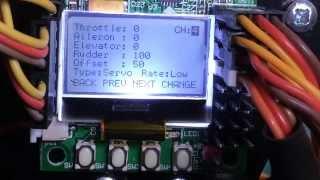 KK-Mini Flight Control Board Configuration for RC Explorer V3 Tricopter