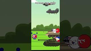 Korean War in 1950  #countryballs #korea #usa #russia #turkey #philippines