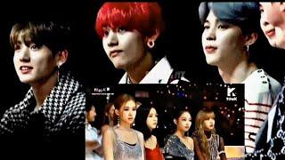 BTS AND BLACKPINK REACT ON SCREEN/MMA 2018 (WITH DIFFERENT ANGLES)