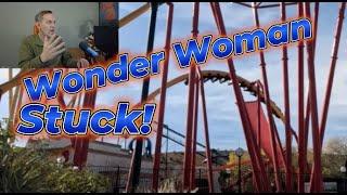 Wonder woman valleyed at Six Flags Magic Mountain