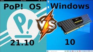 POP OS 21.10 vs Windows 10: RAM Usage