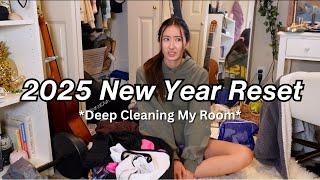 Productive New Year Reset! ️ (Deep Cleaning My Room + My New Year's Resolutions)