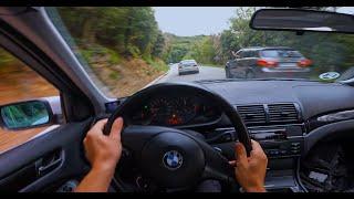 CHASING FAST E36 with my LOUD E46 | 4K POV BINAURAL AUDIO