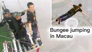 Did Bungee jumping from the 233-meter-tall Macau Tower!