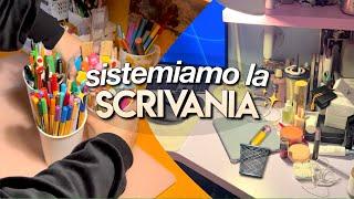 SISTEMIAMO LA SCRIVANIA + decluttering ⭐️️