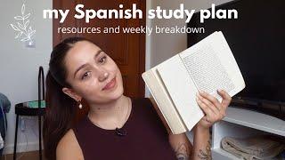 my Spanish learning plan (resources + weekly breakdown)