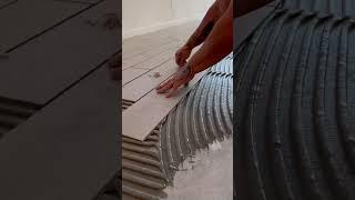 Installing tile floor #tile #tiling #contractor #constructiontips