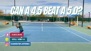 4.5 vs 5.0 Tennis Set! | Can I play a set like I play at practice?