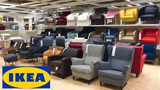 IKEA ARMCHAIRS CHAIRS OTTOMANS HOME FURNITURE SHOP WITH ME SHOPPING STORE WALK THROUGH