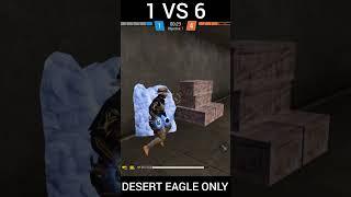  1 vs 6 Desert Eagle Impossible Shot Hariscar #hariscar #freefire #1vs6