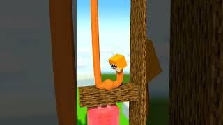 Hungry pig in a tree???!!! - Alex and Steve Adventures #minecraft #shorts