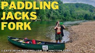 Paddling the Jacks Fork River in MO (Buck Hollow to Junction Ferry)