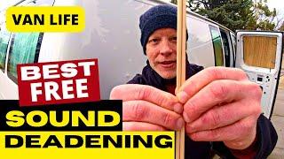 How to do SOUND DEADENING for FREE: Van Conversion Build for Noise and Vibration Control - Van Tour