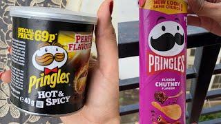 New pringles flavours review | pringles hot and spicy review | pringles fusion chutney flavour