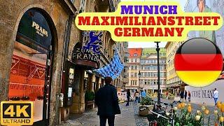 【4K】Maximilianstraße Munich - the luxurious street - walking tour 