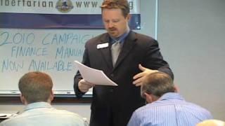 Libertarian Candidate Training Seminar, part 17: Tim Maguire, part 2