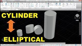 How to make a Cylinder in AutoCAD 2017 using Cylinder command