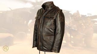 Кожаная мужская куртка Military M65 brown Art.562