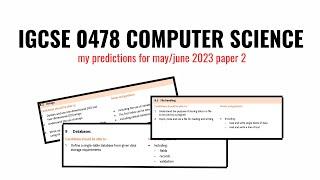 My prediction for the May/June 2024 Paper 2 | IGCSE Computer Science