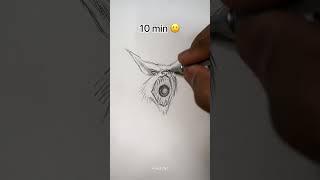 How to Draw Kurama in 10sec, 10mins, 10hrs #shorts