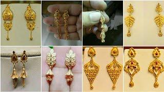 Latest Light Weight Gold Earrings Designs With Weight And Price #kaushalyapandey