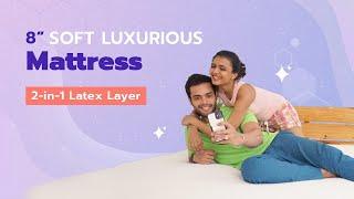 Morning Owl 8” Soft Luxurious Mattress | 2-in-1 Latex Layer | Relieves Pressure