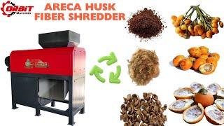 Areca Husk Fiber Shredder | Dual shaft Shredder