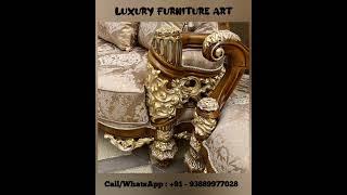 Luxury wooden sofa set, royal designer sofa, handmade carving furniture, teak wood #sofa #shorts #yt