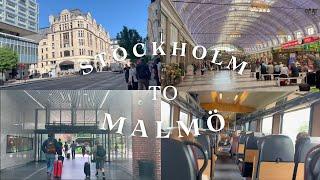 STOCKHOLM TO MALMÖ by train | Travel Vlog 5