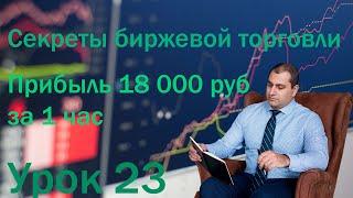 Секреты биржевой торговли. Урок 23: Закрытие сделки за 1 час в плюс 18 000