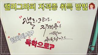 캘리그라피 자격증 취득 방법