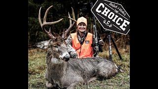 Vicki takes a great Blue Grass State Buck with her Traditions Muzzleloader after the 3rd encounter.