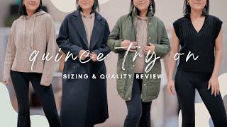 QUINCE try on haul: fall jackets, coats & knitwear