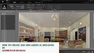 HOW TO CREATE AND ADD LIGHTS IN ARTLANTIS