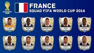 FRANCE Squad - 2014 FIFA WORLD CUP | France's 2014 World Cup Squad | Historical Squads